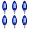 Luxrite B11 LED Blue Light Bulbs 4.5W 40W Equivalent Colored Glass E12 Candelabra Base, 6PK LR21743-6PK - alternate 1